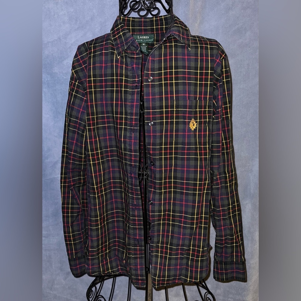 Lauren by Ralph Lauren’s Plaid Button Down Shirt